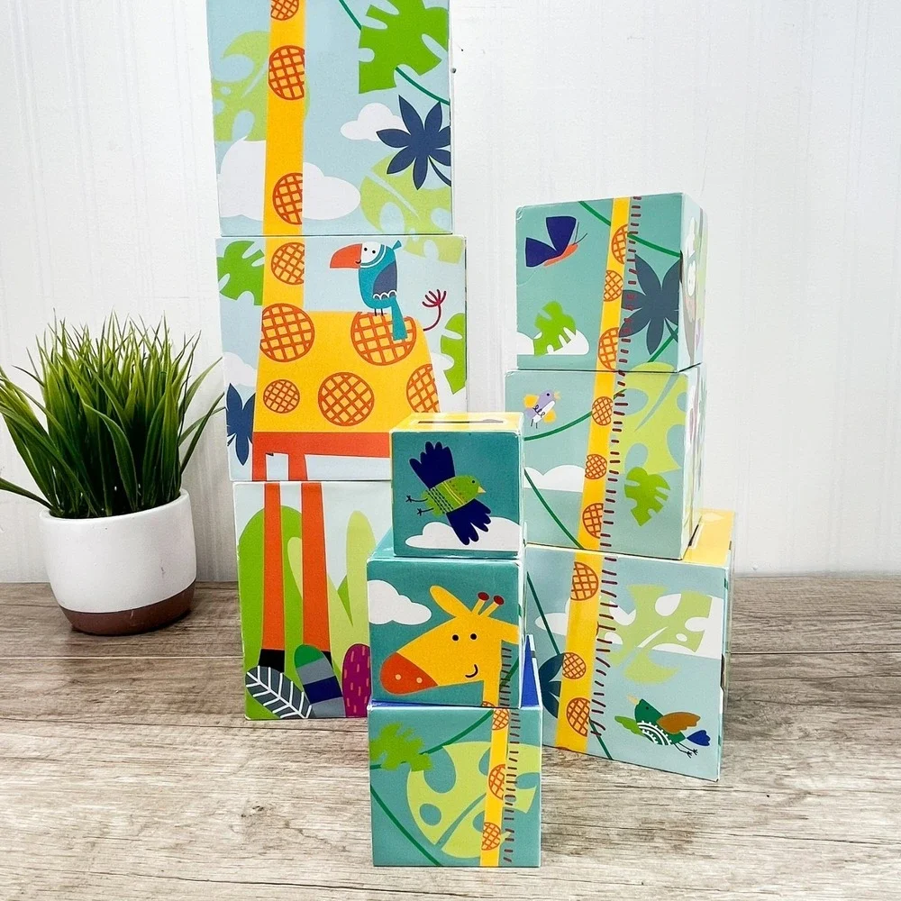 Counting and Shapes Nesting Blocks Baby Stacking Building Blocks‎ Cardboard